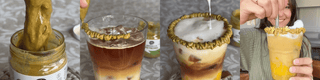 Latte de mango y pistachos