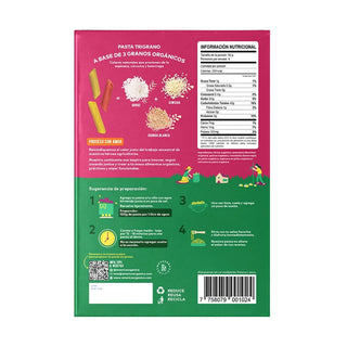 Pasta tipo Penne con vegetales SIN GLUTEN 227G