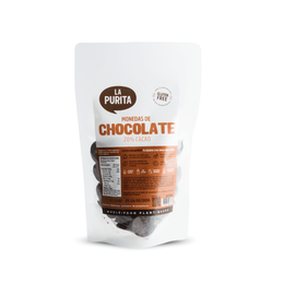 Monedas de Chocolate 70% Cacao, 200g