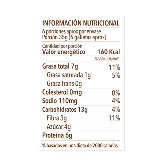Galletas de Avena y Vainilla rellenas de Maní, 200g