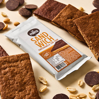 Galletas de Avena, Cacao y Vainilla rellenas de Maní (6 Pack)