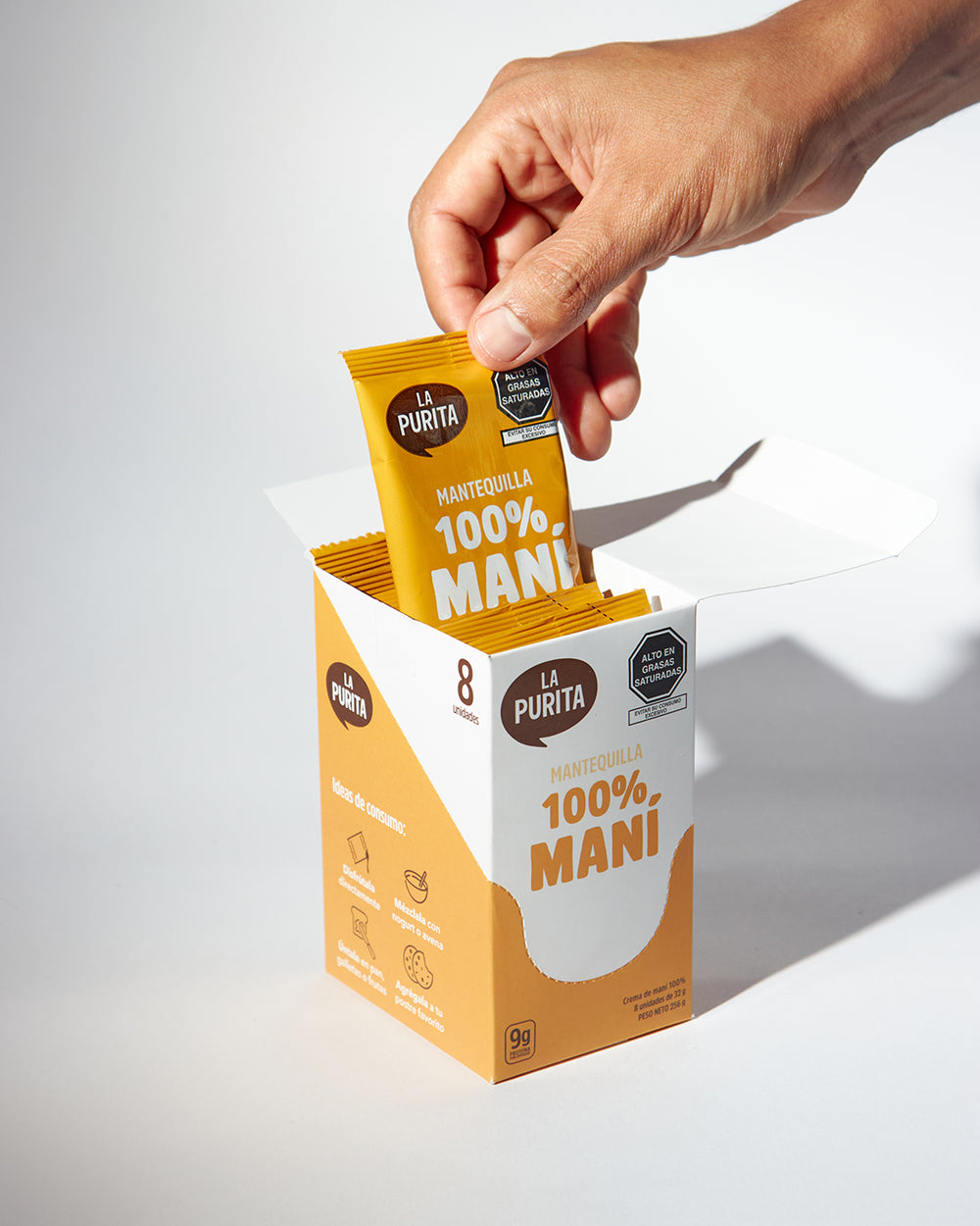 MANTEQUILLA 100% MANÍ (8 SACHET PACK) 256G