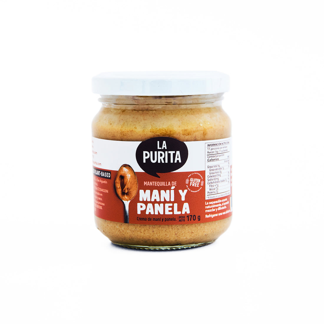 MANTEQUILLA DE MANÍ Y PANELA 170G
