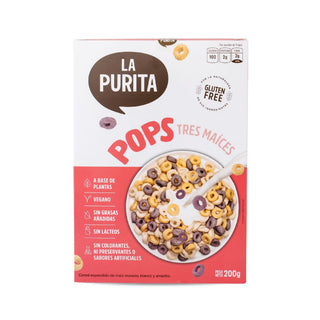 Cereal POPS 3 Maíces, 200g - La Purita