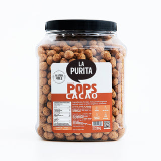 Cereal POPs Cacao, 320g - La Purita