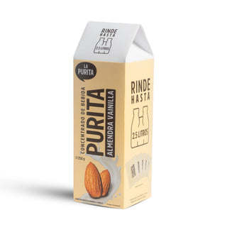 Concentrado de Bebida de Almendras Vainilla Sachet, 2.5 L - La Purita