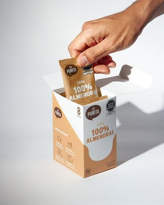 Crema de Almendras (8 Sachet Pack) , 256g - La Purita