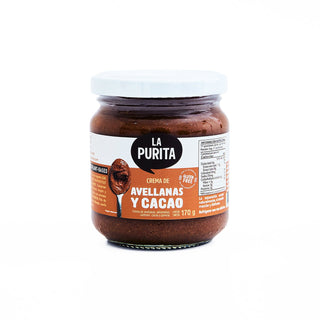 Crema de Avellanas y Cacao, 170g - La Purita