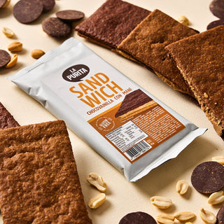 Galletas de Avena, Cacao y Vainilla rellenas de Maní (6 Pack) - La Purita