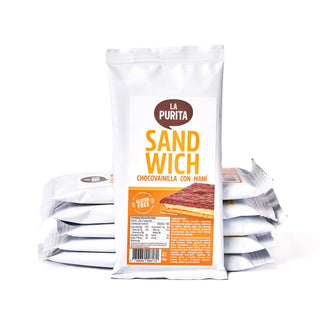 Galletas de Avena, Cacao y Vainilla rellenas de Maní (6 Pack) - La Purita