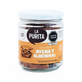 Galletas de Avena y Almendras, 130g - La Purita