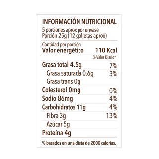 Galletas de Avena y Cacao, 130g - La Purita