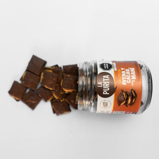 Galletas de Avena y Cacao rellenas de Maní, 200g - La Purita