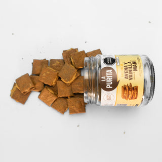 Galletas de Avena y Vainilla rellenas de Maní, 200g - La Purita