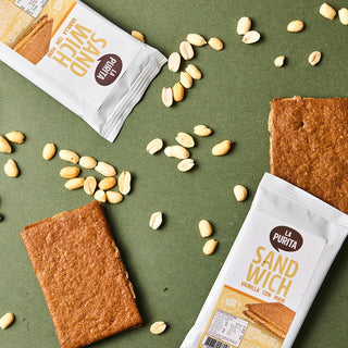 Galletas de Avena y Vainilla rellenas de Maní (6 Pack) - La Purita