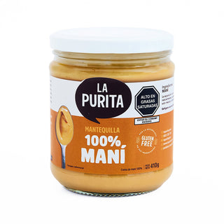 Mantequilla 100% Maní, 410g - La Purita