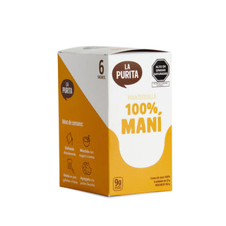 Mantequilla 100% Maní (6 Sachet Pack), 192g - La Purita