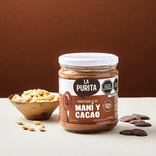 Mantequilla de Maní y Cacao, 170 g - La Purita