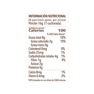 Mantequilla de Maní y Cacao, 410g - La Purita