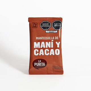 Mantequilla de Maní y Cacao (8 Sachet Pack), 256g - La Purita