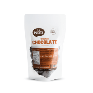 Monedas de Chocolate 70% Cacao, 200g - La Purita