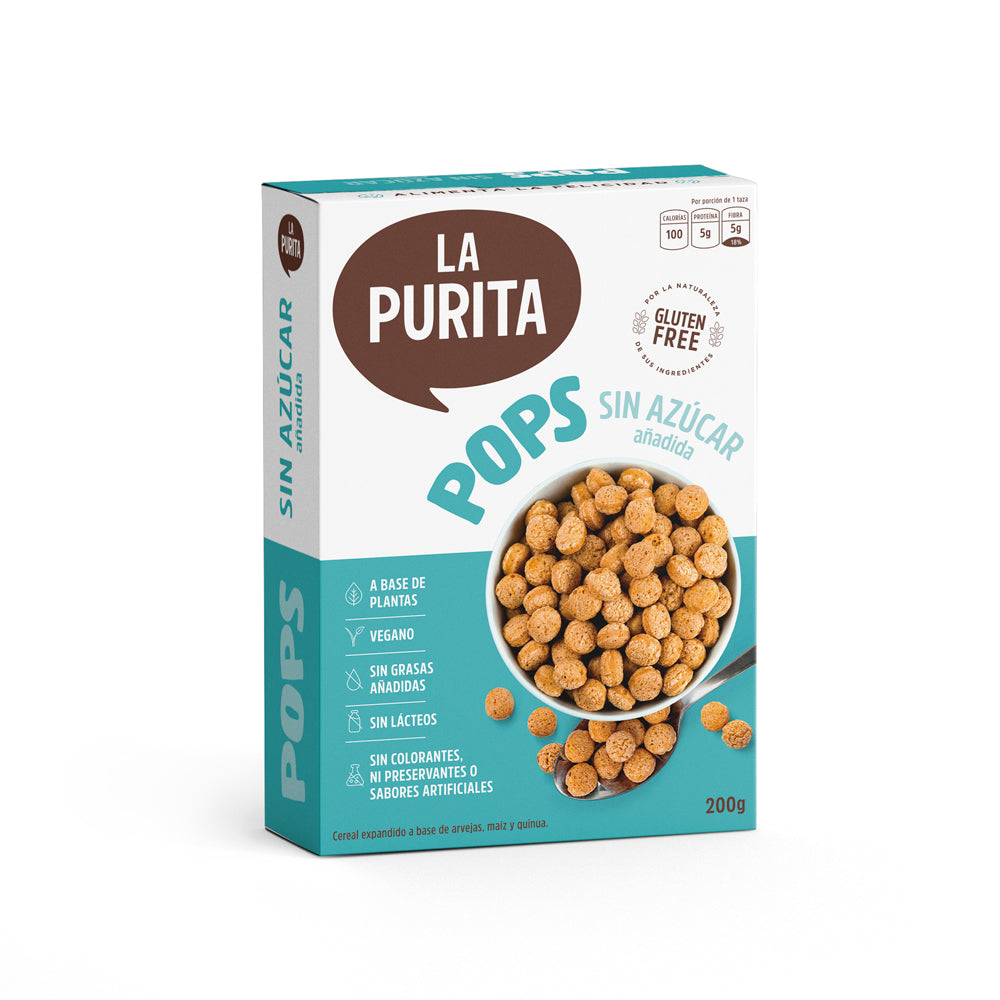 Cereal POPS Sin Azúcar (200g), Snacks Saludables