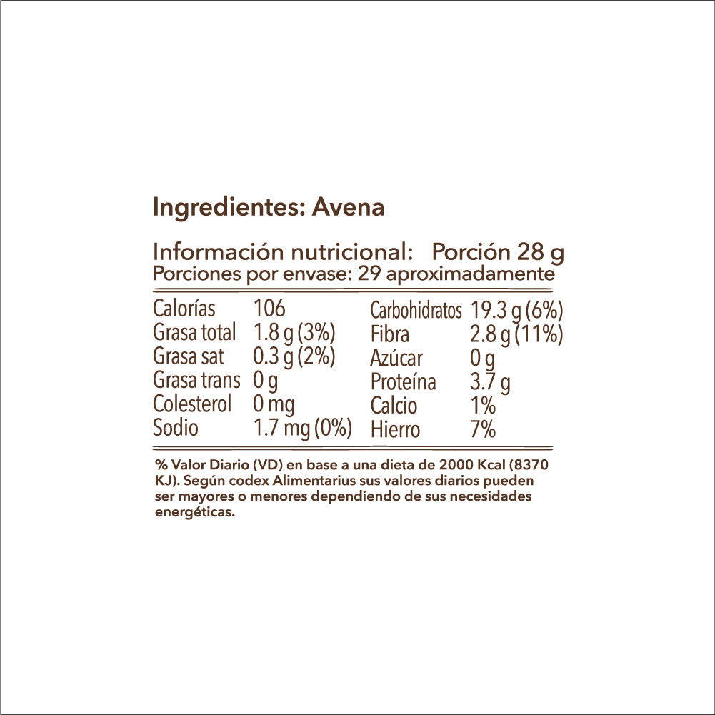 Avena en Hojuelas Sin Gluten (800g)