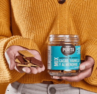 Galletas de Avena - Mix de Cacao, Vainilla y Almendras, 130g - La Purita