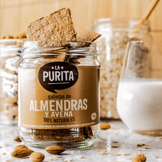 Galletas de Avena y Almendras, 130g - La Purita